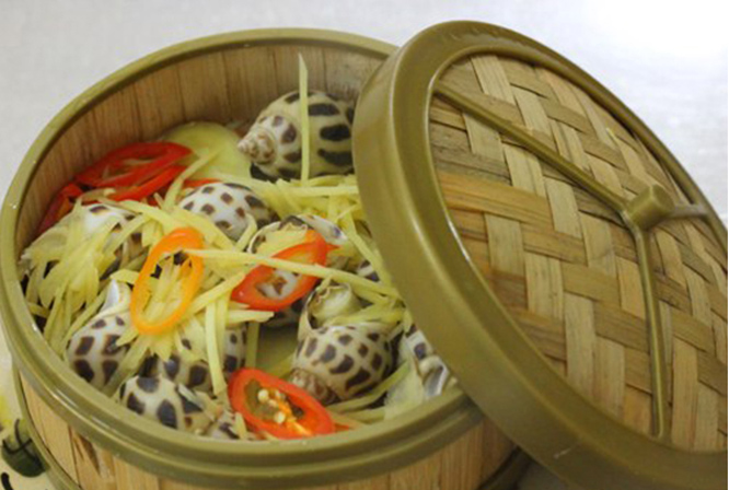 Ốc hương hấp gừng Ốc hương Phú Quốc hấp gừng