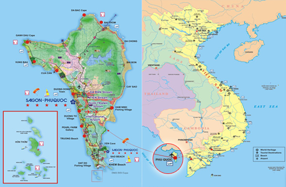 Bản đồ hướng dẫn du lịch đảo Phú Quốc đầy đủ chi tiết 2021 ...